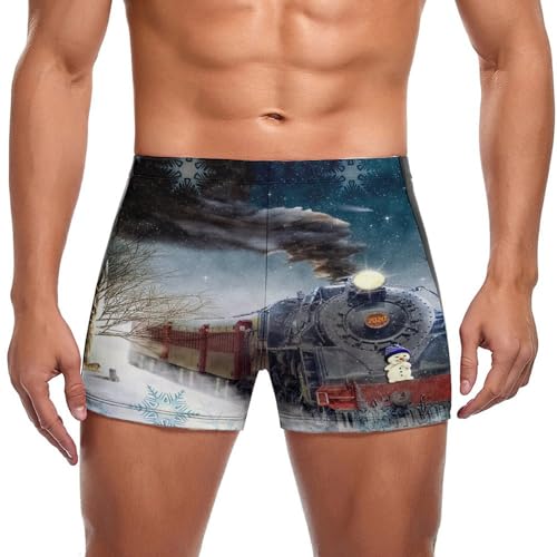 Slip de bain rétro Train Snow pour homme style vintage