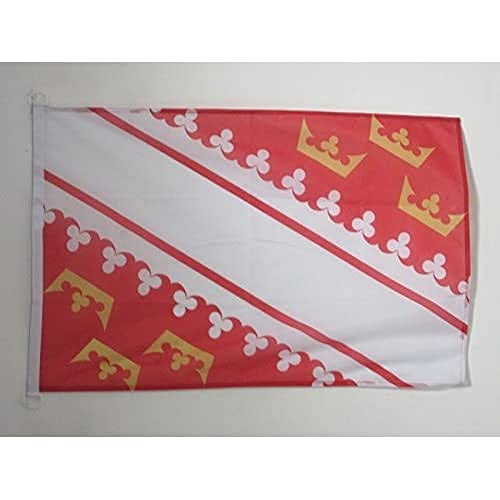 AZ FLAG, Alsace Flag, 3x5 Ft, For Outdoor, French region of Alsace Banner Knitted Polyester with Two Plastic Rings