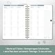 Häfft® Lehrer-Planer 2025/2026 A5 + Deluxe Green Canvas Hardcover Lehrerkalender, Schuljahresplaner mit Spiralbindung, Schulplaner - nachhaltig & klimafreundlich