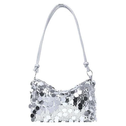 MUYAPAY Clutch Glitzer Pailletten Tasche Schultertaschen Abendtasche...