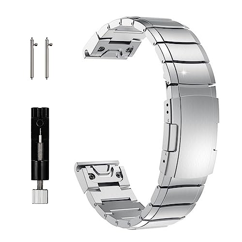 [JUSUTEK] vV GARMINp ꊔXeX|rvoh T̍b{^ Eh~ X}[gEHb` QuickFit 20mm/22mm/26mm voh rvoh xg for GARMIN(K[~) FenixCD