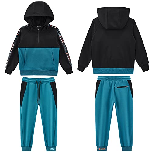Boys' Tracksuits Sweat Suit Track Suits Sweatsuit Activewear Toddler Clothes Jogging Jogger Kids Clothing Set 2 Piece Outfits Childrens Sport Athletic Size 2 3 4 5 6 7 8 Year Blue Bas-013-3-4T #TOP2