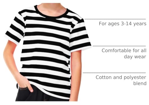 Image of Deerose Kids Striped Shirts Short Sleeve Boy Girls July 4th Patriotic Tee Top 3-14 Years