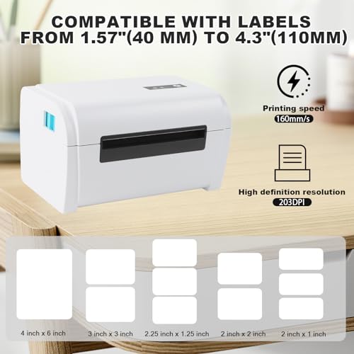Image of NUCOUN Bluetooth Shipping Label Printer, Thermal Printers 4x6 for Small Business, Label Maker for Ebay, Amazon, Shopify, Etsy, USPS,UPS