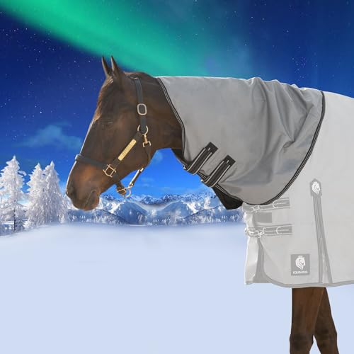 Image of Equinavia Arktis Turnout Neck Cover No Fill | 1200 Denier - Carbon Gray - M
