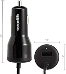 Amazon Basics Fast Charging USB-C Car Charger with 18W USB-C Cable and 12W USB-A Port