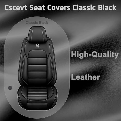 Image of Seat Covers for Subaru Outback 2006-2024,2PCS Nappa Leather Car Seat Covers,Waterproof Seat Protectors Auto Seat Covers,Breathable Nonslip Interior Cover Seats for Cars(Solid Black)