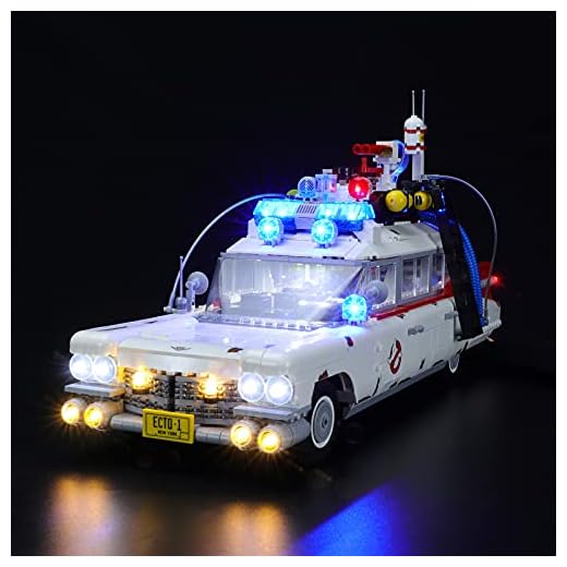 MENZAVA Licht-Set Kompatibel Mit 10274 Ghostbusters ECTO-1 Icons - Led-Beleuchtungsset Für Bausteinen Modell - Modell Set Nicht Enthalten