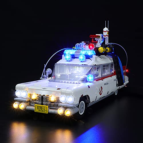 MENZAVA Kit d'éclairage LED Compatible avec Lego 10274 ECTO-1 SOS Fantômes Icons - Jeu de lumière pour Modèle de Blocs de Construction (Modèle Non Inclus)