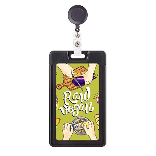 Étui pour badge rétractable Raw cuir végétal finition haut de gamme