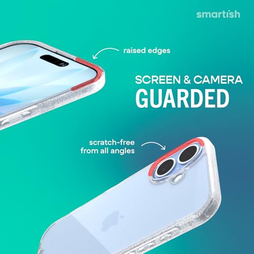 Image of Smartish iPhone 17 Clear Case - Gripmunk [Lightweight + Protective] Anti-Yellowing Slim Case - Drop Tested Ultra Thin Grip Cover for Apple iPhone 17 - Clearly Clear