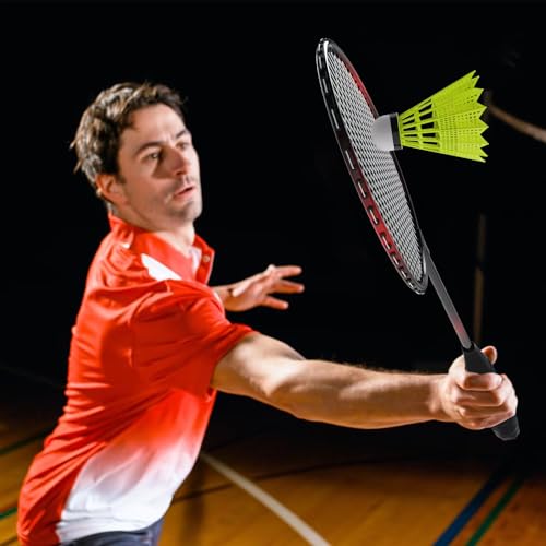 Image of KH Badminton Rackets Set of 2 4 6 for Adults Kids,Beach Lawn Backyard Game Outdoor Sports,Racquets,Shuttlecocks & Carry Bag Included