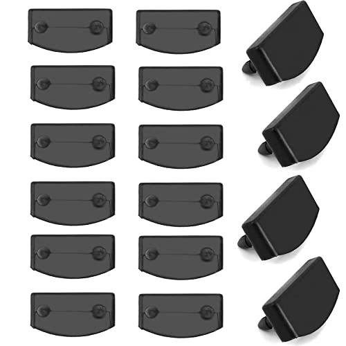 Somier de Láminas Con Soportes Laterales de Plástico Para Camas - Accesorios de Conexión, Tapones de Repuesto, Plataforma de Repuesto Para Cama - Color Negro (16 Unidades)