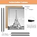 upsimples 16x20 Picture Frame Black 3 Pack, Scratch-Proof Poster Frames 16 x 20 for Photo Gallery - Slide-In Strips, Horizontal or Vertical Wall Mounting