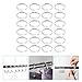 Zerodeko 24pcs Transparent Shower Curtain Hooks for Versatile Bathroom Accessories for All Curtain Types Heavy Duty Design