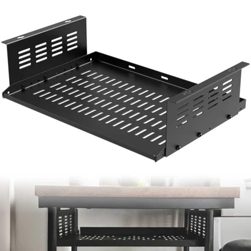 Fixirons PC Holder Under Desk,Under Desk Computer Mount for Small Form Factor SFF Computers and PCs,Compatible with PlayStation 4, PS4 Slim, PS4 Pro,Gaming UnderDesk L17.3 x H 4" x D 12" by Fixirons - Used condition - US$29.96