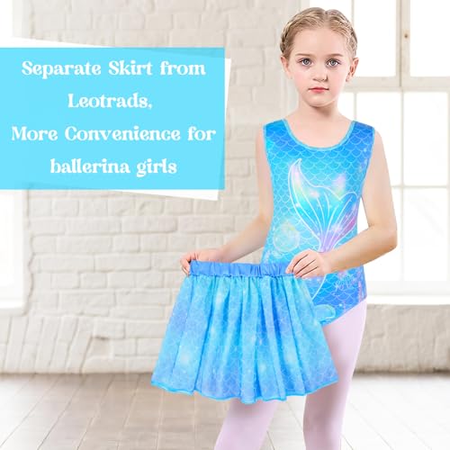 Sylfairy Girls Ballet Leotards with Removable Skirt Ballet Dance Dress Gymnastic Leotards for 3-10Years2