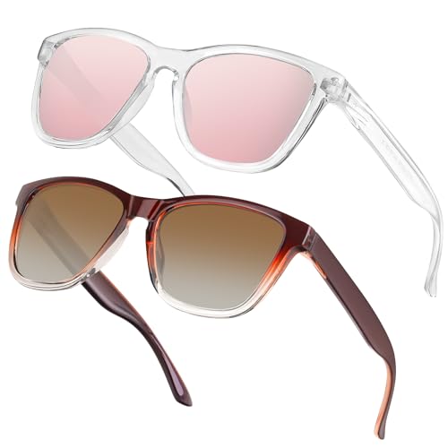 Ulknyss Gafas de Sol Polarizadas Mujer 2 Piezas