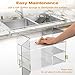 CItyjoy 3 Tiers Clear Acrylic Counter Top Bakery Display Case 5mm high Impact PETG Panels Bread Case 19.5