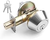 Boomerang Heavy Duty Designer Commercial Deadbolt (5 PIN - Single Cylinder Lock, Non-Handed, Grade 2 Industrial - UL 3 Hour Fire Rated & ADA Compliant | Wood or Metal Doors, Satin Chrome (US26D)