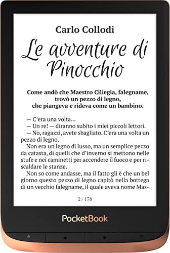 PocketBook e-Book Reader 'Touch HD 3' (16 GB Speicher; 15,24 cm (6 Zoll) E-Ink Carta Display; SMARTlight; Wi-Fi; Bluetooth) in Kupfer