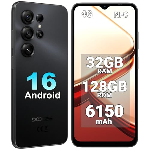 DOOGEE Note56X Pro �X�}�z �{�� SIM�t���[�bAndroid 16 �X�}�[�g�t�H���b32GB+128GB (2TB�g���\)�b6.56�C���` 90Hz ���ʁb6150mAh ��e�ʃo�b�e���[�b13MP AI�J�����b��F��+�w��b4G 