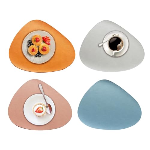 Sets de table ronds faciles à nettoyer contre les taches de cuisine - 2