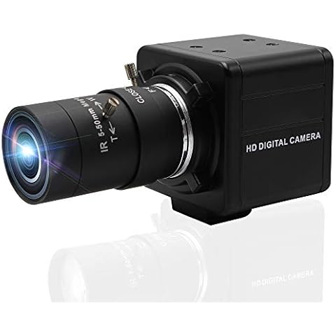 Svpro USB Web Camera Varifocal 5-50mm Lens Camera with 10X Zoom 8.0 Megapixel (1/3.2 '') IMX179 Computer Camera for Windows, MAC OS, Android, Linux,Raspberry Pi Camera 8MP Mini USB Camera Cover