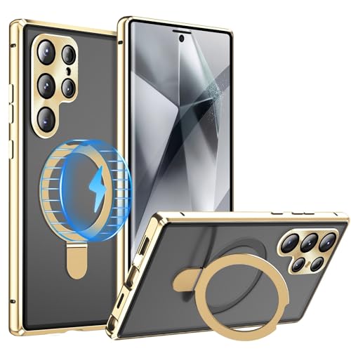 Custodia Per Samsung Galaxy S25 Ultra Magnetico Rotante Supporto Cover Ricarica Anti-Caduta CaseGold wireless
