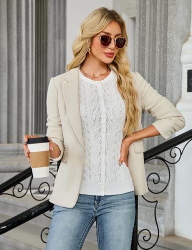 Blooming Jelly Women's Cardigan Sweaters Lightweight Cable Knit Ribbed Cardigans 2025 Fall Button Down Sweater Tops3