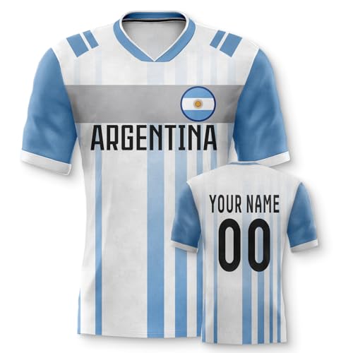 Argentinien Personalisiertes Weltmeisterschaft Fussball Trikot mit Ihrem...