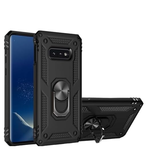 for Samsung Galaxy S10E Case, Dual Layer Protective Heavy Duty Armor Rugged [Military-Grade] Protective，for Samsung Galaxy S10e Magnetic Kickstand Car Holder Phone Case Black