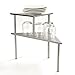 Mind Reader 2 Tier All Purpose Metal Kitchen Corner Rack, Silver