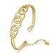 Produktbild Armband Schmuck Armreif Damen Damen Armband  Messing Vergoldet Hohlen Armband Einfaches Auto Blume Armband Wassertropfen Kreis Armband