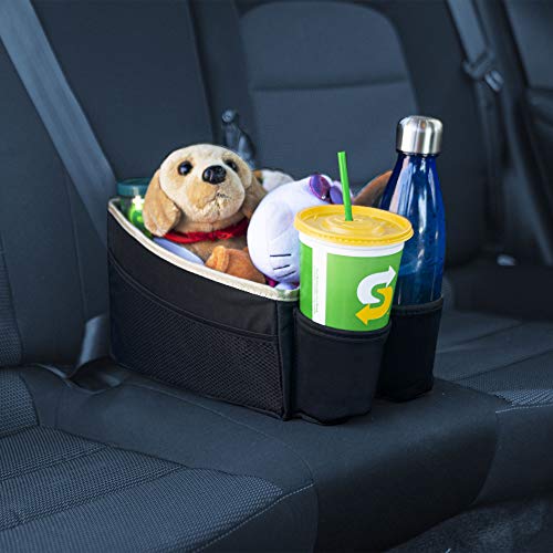 Image of FH Group E-Z Travel Multi-Use Beige Car Organizer with Cup Holders | Back Seat Storage Beige
