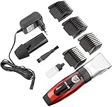 MAQUINILLA DE AFEITAR PROFESIONAL SURKER RFC-208 CON CABLE O PILAS, PARA CABEZA Y BARBA CABEZA DE CORTE DE CERÁMICA CON 4 CABAZALE