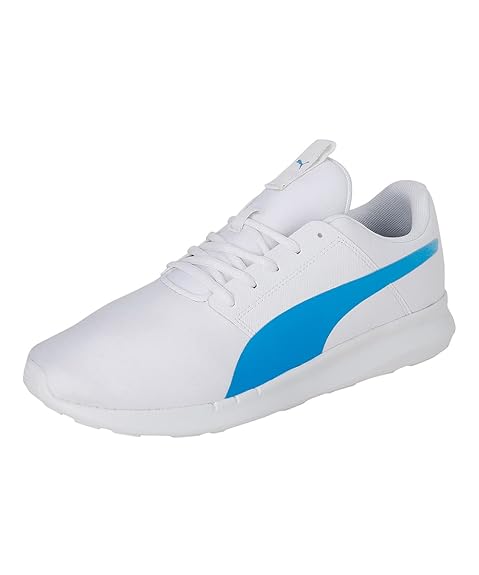 Puma Mens Grail PUMA White-Dresden Blue Walking Shoe-5 UK (39181202)