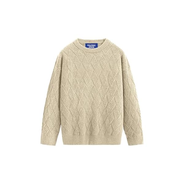 Aelfric Eden Oversized Sweaters Crewneck Knit Pullover Cable Sweater