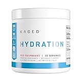 Kaged Hydration Electrolytes Powder | Red Raspberry | Hydra-Charge Sports Drink Mix | Pre, Post, Intra Workout | Low Carb, Vegan, Gluten Free | Supplements for Men & Women | 30 Servings
