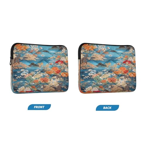 Funda para portátil de 13-14 pulgadas con diseño floral miniatura 2