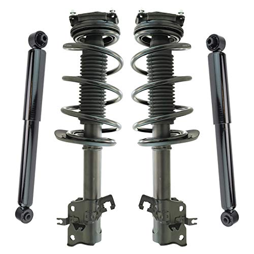 Image of TRQ Front and Rear Complete Strut Assembly & Shock Absorber Kit Complete Strut & Coil Spring Assembly Compatible with 2012-2013 Nissan Rogue 2014-2015 Rogue Select