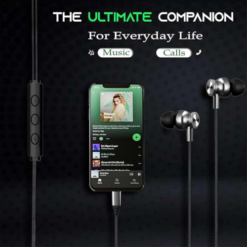 Kratos Tune V4 Type C Wired Earphones with Mic - Black Black with Grey - Image 7