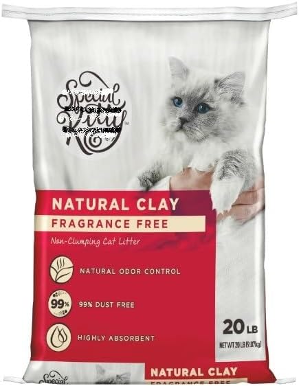 Special Kitty Non-Clumping Clay Litter 20 Lb Odor Control Dust-Free Multi-Cat Pellet Form