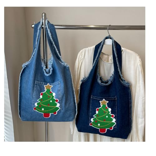Farm4Far Women Denim Bow-tie Tote Shoulder Sling Hand Bags2