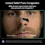 Intake Breathing Nasal Strip Starter Kit (30 Count, Black) - Boost Oxygen Intake, Reduce Snoring, Improve Sleep Quality - Sweat Resistant, Skin Safe Nasal Strips - Extra Strength Snoring Solution - Image 4