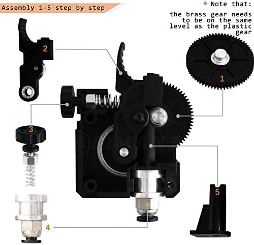 Titan Extruder Parts 3D Printer Stock Feeder Compatible with ANYCUBIC Mega S X Series,CR10,Ender 3 Series DIY 3D Printer, ED3 V6 Hotend J-Head Bowden Mounting Bracket 1.75mm PLA Filament