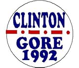 - CLINTON / GORE 1992 - Mini 1.25' Pinback Button Badge / Pin