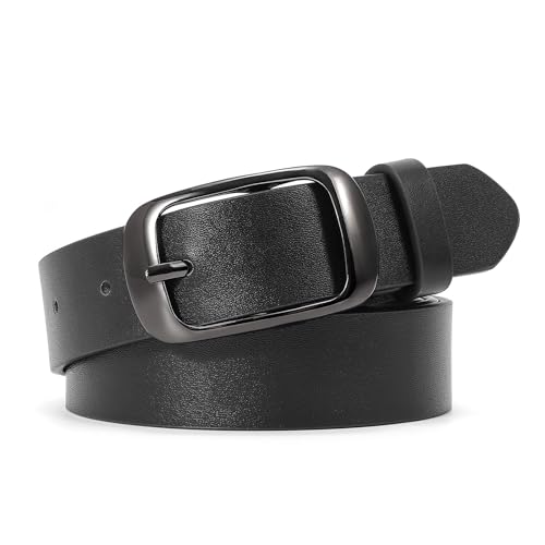WERFORU Plus Size Belt for Women Leather Belt with Metal Buckle Ladies Casual Belt for Jeans Pants