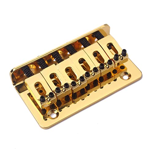 HANABASS Metal Saddle Bridge for 6 String Guitar Strain Plate Bridge Ga809 Easy Diy for Ukulele