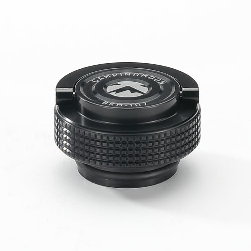 CAMPINGMOON Cap Lid for Camping Gas Fuel Standard Canister with EN417 Lindal Valve Cassette Gas Can Black BKM-107